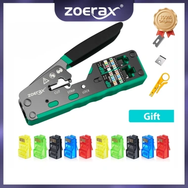 Bộ Dụng Cụ Uốn Dây Cáp Mạng Ethernet Zoeax Cat6 RJ45 8P8C - Giá ưu đãi 296.999₫