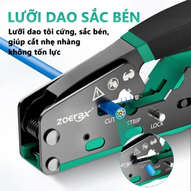 Bộ Dụng Cụ Uốn Dây Cáp Mạng Ethernet Zoeax Cat6 RJ45 8P8C - Giá ưu đãi 296.999₫