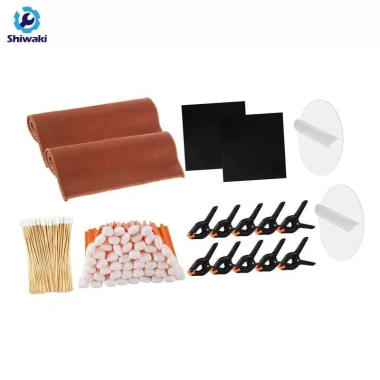 Bộ dụng cụ vệ sinh thẻ tín dụng 5 trong 1: khăn bông, đĩa acrylic, vải da lộn, kẹp lò xo, chất làm mịn - Giá chỉ 384.480₫