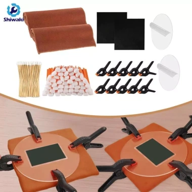 Bộ dụng cụ vệ sinh thẻ tín dụng 5 trong 1: khăn bông, đĩa acrylic, vải da lộn, kẹp lò xo, chất làm mịn - Giá chỉ 384.480₫