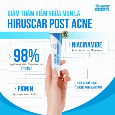 Bộ Gel Hiruscar Post Acne 5g - Giảm mụn 24h, mờ sẹo thâm, chỉ 347k