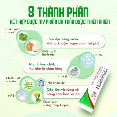 Bộ Gel Hiruscar Post Acne 5g - Giảm mụn 24h, mờ sẹo thâm, chỉ 347k
