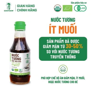 Bộ gia vị hữu cơ Mật Hoa Dừa Sokfarm – USDA, EU, JAS – Giá 550.000₫