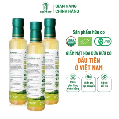 Bộ gia vị hữu cơ Mật Hoa Dừa Sokfarm – USDA, EU, JAS – Giá 550.000₫