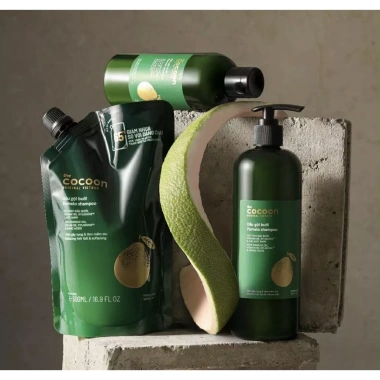 Bộ Gội Xả Bưởi Cocoon 500ml+310ml Không Sulfate Giảm Gãy Rụng - Giá 195k
