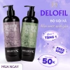 Bộ gội xả Delofil Silky Smooth 500/800ml – Sạch gàu kiềm dầu, phục hồi tóc, giảm gãy rụng, 250.000 VND 2