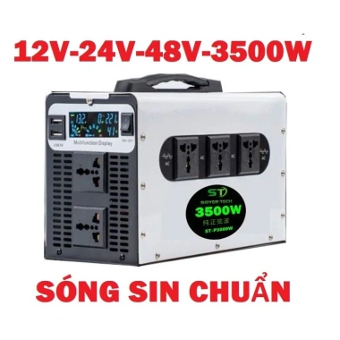 Bộ Inverter chuyển đổi diện sin chuẩn 3.500W 24V-220V SOYER TECH - Giá chỉ 2.199.000₫