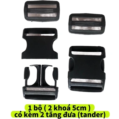 Bộ khóa cài balo túi đeo 2 chiếc - khóa bóp tander, paracord, chốt quai cặp 14.000₫