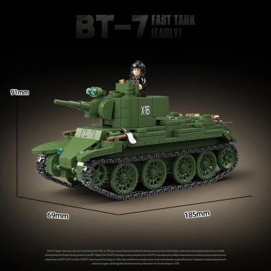 Bộ lắp ráp BT-7 675 mảnh - Xe tăng mô hình nhanh, quà tặng trẻ em, giảm giá 365.849₫