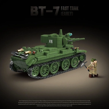 Bộ lắp ráp BT-7 675 mảnh - Xe tăng mô hình nhanh, quà tặng trẻ em, giảm giá 365.849₫