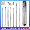 Bộ Lấy Ráy Tai 7 Món Inox Chống Gỉ - Thiết Kế Đa Dụng, Kèm Hộp Nhựa Bảo Quản