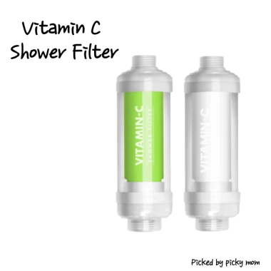 Bộ lọc vòi hoa sen Vitamin C DAISO - Loại bỏ clo, dưỡng ẩm, chăm sóc da, mùi rừng, Hàn Quốc - 239k