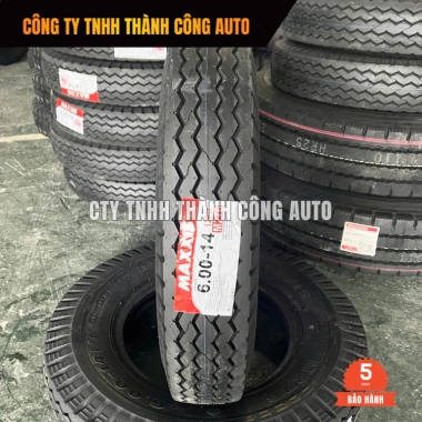 Bộ Lốp 6.00-14 MAXXIS XUÔI + Săm SOBEK, Lốp trước K2.700 ruột, Lốp tải 12PR M276 - 1.850.000đ