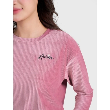 Bộ mặc nhà vải nhung nữ CANIFA dài tay, quần ống suông, Oeko‑Tex, ưu đãi 489.000₫