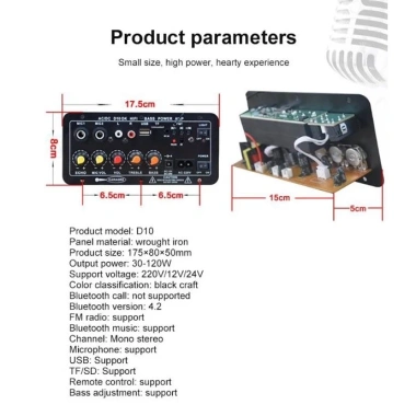 Bo mạch loa Bluetooth 4.2 30-120W cho loa gia đình karaoke DIY giá 75.000 VND 3