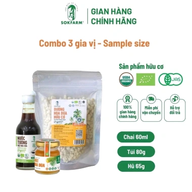 Bộ Mẫu Thử Sokfarm: Tương Đường Mật Hoa Dừa Hữu Cơ - Siêu Ngon, Tiện Lợi 75k