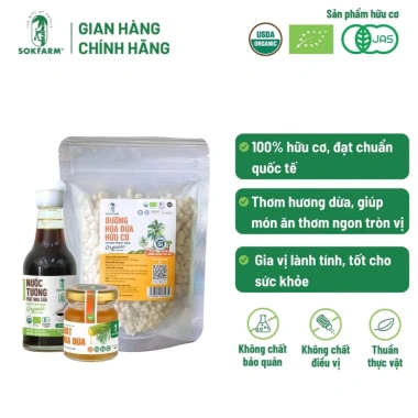Bộ Mẫu Thử Sokfarm: Tương Đường Mật Hoa Dừa Hữu Cơ - Siêu Ngon, Tiện Lợi 75k