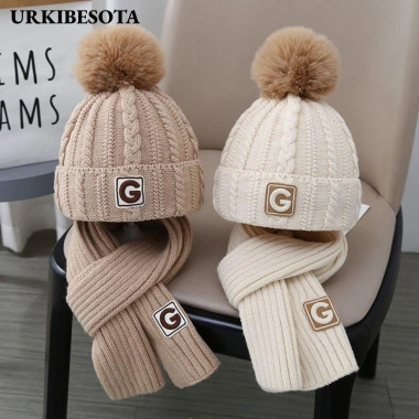Bộ mũ len dệt kim mùa đông kèm khăn quàng cổ hai lớp ấm áp cho bé gái và bé trai - Giá ưu đãi 98.800₫ 3 Bộ mũ len dệt kim mùa đông kèm khăn quàng cổ hai lớp ấm áp cho bé gái và bé trai - Giá ưu đãi 98.800₫ 3
