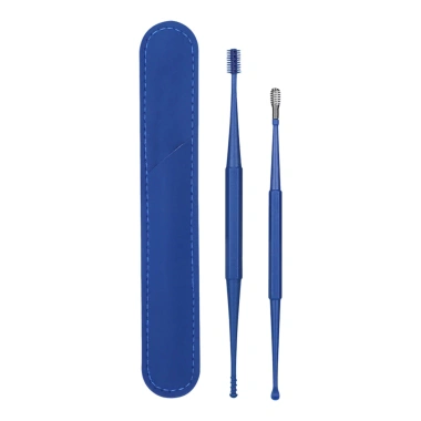 Bộ Muỗng Tai Tái Sử Dụng Thép Không Gỉ - Tay Cầm Dài, Vỏ Da Giả, Tẩy Sáp Tai 50.600đ
