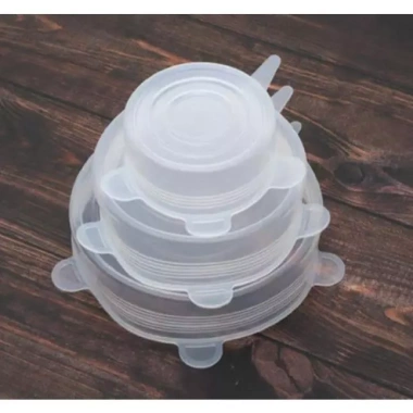 Bộ nắp giãn silicon DAISO 3 kích cỡ - Niêm phong bát, cốc, lọ, kín khí, không BPA