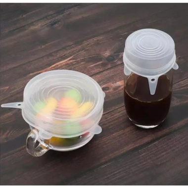 Bộ nắp giãn silicon DAISO 3 kích cỡ - Niêm phong bát, cốc, lọ, kín khí, không BPA