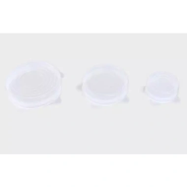 Bộ nắp giãn silicon DAISO 3 kích cỡ - Niêm phong bát, cốc, lọ, kín khí, không BPA
