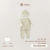 Bộ Newborn Embes Dài Tay Cài Chéo + Mũ Cotton Mỏng Mát cho Bé 0‑3 Tháng – Giá chỉ 272.250đ 9