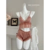 Bộ Ngủ Lụa Hai Dây Đệm Ngực Nơ Ren Eo Quần Xẻ - QC Loại 1, Giá ưu đãi 255k Xíu Sleepwear 9