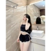 Bộ Ngủ Lụa Loại 1 Áo Yếm Viền Ren Dây Buộc Hở Lưng và Quần Xẻ Ngắn - Giá ưu đãi 235k 5