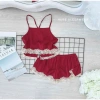 Bộ Ngủ Lụa Loại 1 Áo Yếm Viền Ren Dây Buộc Hở Lưng và Quần Xẻ Ngắn - Giá ưu đãi 235k 10