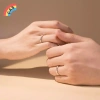 Bộ nhẫn cặp đôi màu bạc, điều chỉnh size dễ dàng - Quà tặng sang trọng cho nữ 2