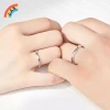 Bộ nhẫn cặp đôi màu bạc, điều chỉnh size dễ dàng - Quà tặng sang trọng cho nữ 3