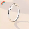 Bộ nhẫn cặp đôi màu bạc, điều chỉnh size dễ dàng - Quà tặng sang trọng cho nữ 7