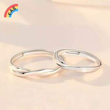 Bộ nhẫn cặp đôi màu bạc, điều chỉnh size dễ dàng - Quà tặng sang trọng cho nữ 9 Bộ nhẫn cặp đôi màu bạc, điều chỉnh size dễ dàng - Quà tặng sang trọng cho nữ 9