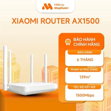Bộ Phát Wifi Xiaomi AX1.500 White - WiFi 6, bảo hành 6 tháng, giảm giá 890k