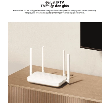 Bộ Phát Wifi Xiaomi AX1.500 White - WiFi 6, bảo hành 6 tháng, giảm giá 890k