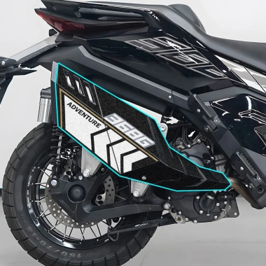 Bộ phụ kiện ZONS 368G: Miếng dán ống xả, dây xích, tay chống trầy xước, 127.101₫