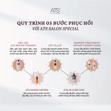 Bộ Phục Hồi Tóc & Hỗ Trợ Hóa Chất ATS Chính Hãng MATRIX - FILL UP, BUFFER, BARRIER, BALM, CMC - Giá chỉ 310k