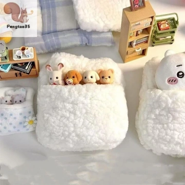 Bộ Quà Sinh Nhật Búp Bê 10cm - Mây Chăn Ga Gối Ấm Áp Mùa Đông Kèm Trang Phục COD