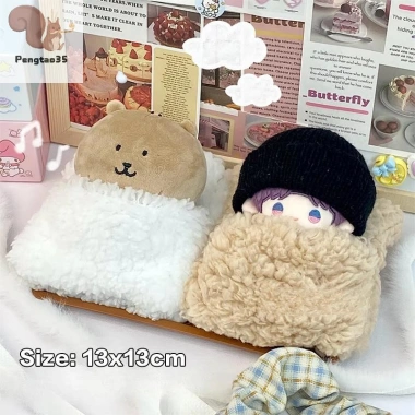 Bộ Quà Sinh Nhật Búp Bê 10cm - Mây Chăn Ga Gối Ấm Áp Mùa Đông Kèm Trang Phục COD