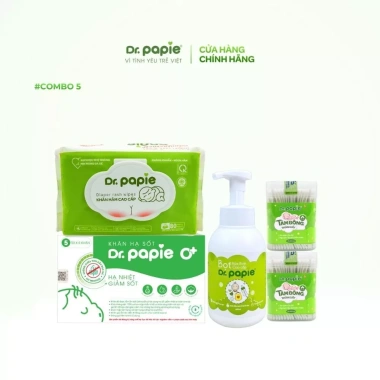 Bộ quà tặng đi sinh Dr.Papie chăm sóc bé, tiết kiệm - Giá ưu đãi 403.000đ
