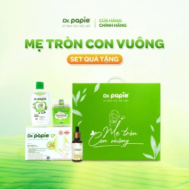 Bộ quà tặng Mẹ Tròn Con Vuông Dr.Papie combo đi sinh tiện lợi, hành trang đón bé chào đời - Giá ưu đãi 339k