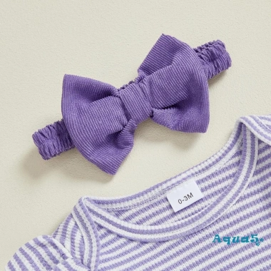 Bộ quần áo bé gái Aqua‑Baby mùa thu: Áo liền quần sọc dài tay, váy hoa, băng đô 3 chiếc - Giá chỉ 256.716₫ 6