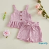Bộ quần short bé gái Aqua-Kids 2 món áo hai dây rỗng dây buộc mùa hè chỉ 236k 4