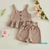 Bộ quần short bé gái Aqua-Kids 2 món áo hai dây rỗng dây buộc mùa hè chỉ 236k 5