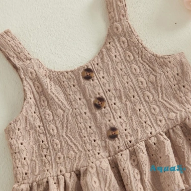 Bộ quần short bé gái Aqua-Kids 2 món áo hai dây rỗng dây buộc mùa hè chỉ 236k 7