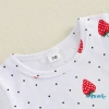 Bộ quần Short bé gái Aqua-Kids áo thun ngắn tay cổ tròn in chấm dâu tây - Trang phục mùa hè 5