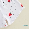Bộ quần Short bé gái Aqua-Kids áo thun ngắn tay cổ tròn in chấm dâu tây - Trang phục mùa hè 8