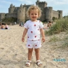 Bộ quần Short bé gái Aqua-Kids áo thun ngắn tay cổ tròn in chấm dâu tây - Trang phục mùa hè 9