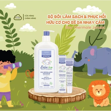 Bộ sản phẩm Jonzac hữu cơ cho bé: trị mụn sữa, viêm da, rôm sảy, da kích ứng - 1.021.000₫